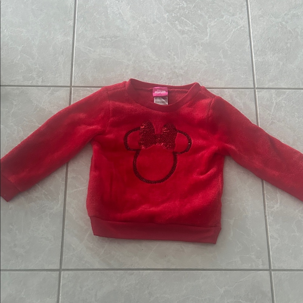 Disney Red Minnie Mouse Kids Sweatshirt